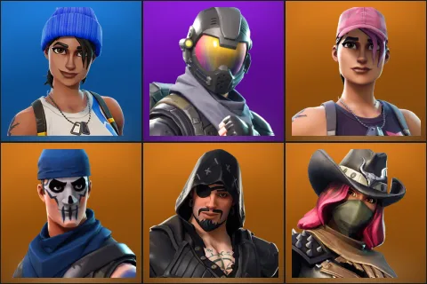 Blue Team Leader, Rogue Agent, Rose Team Leader, Warpaint, Blackheart, Calamity