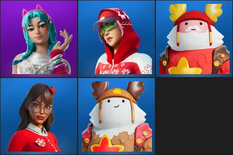 Katalina, Arctic Adeline, Guff Gringle, Krisabelle, Sled Ready Guff