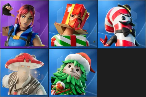 Explorer Emilie, Holiday Boxy, Mr. Dappermint, Redcap, Winterfest Bushranger