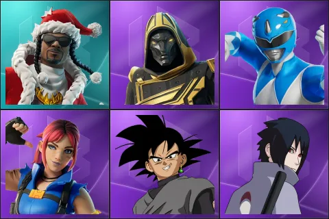 Santa Dogg, Blitz Knight, Blue Ranger, Explorer Emilie, Goku Black, Sasuke Uchiha