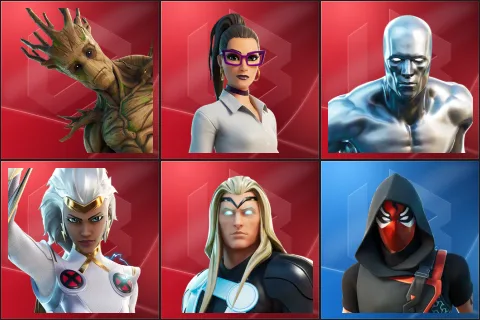 Groot, Jennifer Walters, Silver Surfer, Storm, Thor, Seeker