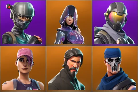Elite Agent, Glow, Rogue Agent, Rose Team Leader, The Reaper, Warpaint