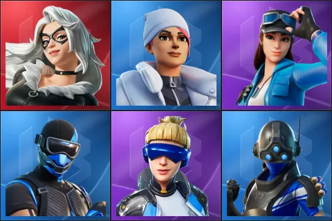 Black Cat, Blizzard Bomber, Cloud Striker, Fixer, Neo Versa, Trilogy