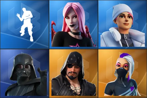 Laugh It Up, Haze, Blizzard Bomber, Darth Vader, Blackheart, Catalyst