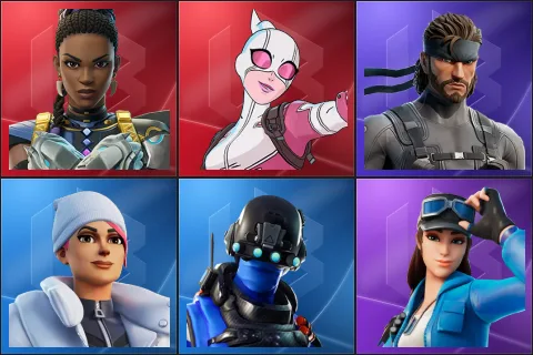Shuri, Gwenpool, Solid Snake, Blizzard Bomber, Carbon Commando, Cloud Striker