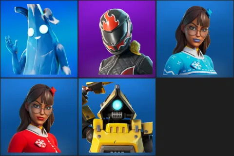 Polar Peely, Burnoff, Blizzabelle, Krisabelle, Robo-Kevin