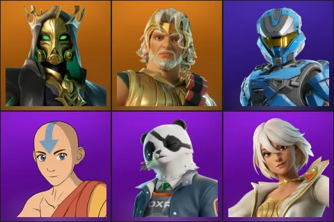 Hades, Zeus, UNSC Spartan, Aang, Agent Patch, Aphrodite