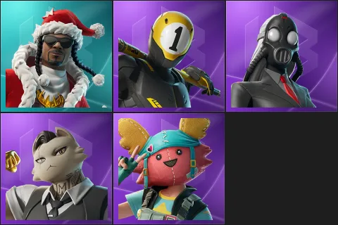 Santa Dogg, 1-Ball, Chaos Director, Meowdas, Undercover Skye