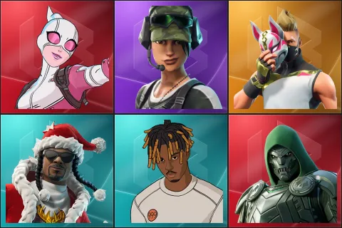 Gwenpool, Trailblazer, Drift, Santa Dogg, Slayer Juice WRLD, Doom