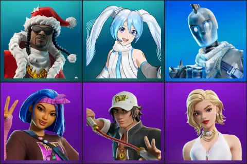 Santa Dogg, Snow Miku, Glacial Dummy, Carina, Carter Wu, Cat Holloway