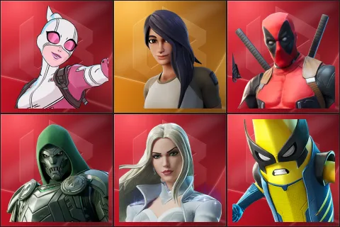 Gwenpool, Gear Specialist Maya, Deadpool, Doom, Emma Frost, Peelverine