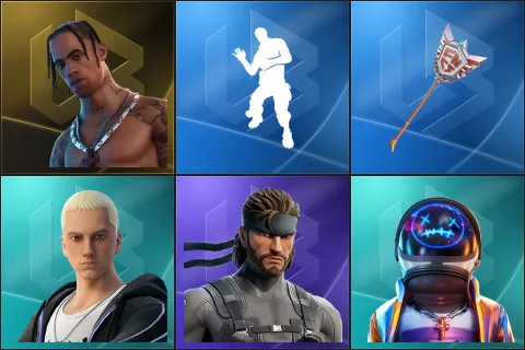 Travis Scott, Laugh It Up, The Axe of Champions 2.0, Slim Shady, Solid Snake, Astro Jack