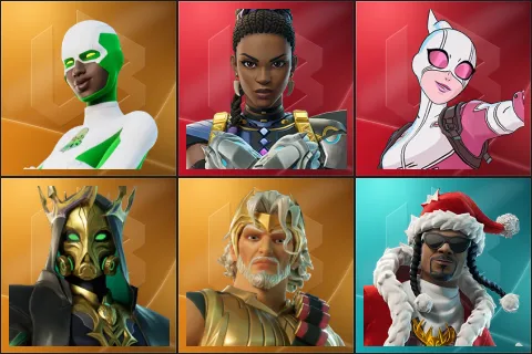 Backlash, Shuri, Gwenpool, Hades, Zeus, Santa Dogg