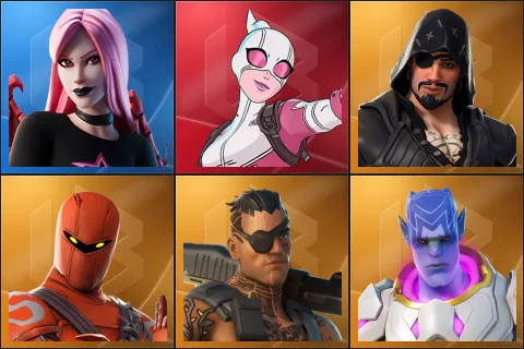 Haze, Gwenpool, Blackheart, Hybrid, Joey, Kymera