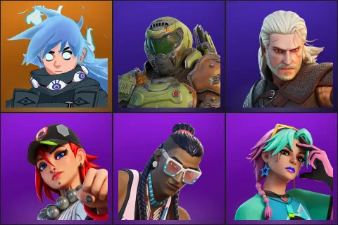 Nezumi, Doom Slayer, Geralt of Rivia, Dusty, Massai, Selene