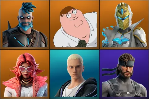 Omegarok, Peter Griffin, Spectra Knight, Valeria, Slim Shady, Solid Snake