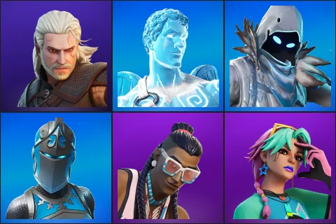 Geralt of Rivia, Frozen Love Ranger, Frozen Raven, Frozen Red Knight, Massai, Selene