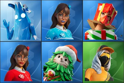 Polar Peely, Blizzabelle, Holiday Boxy, Krisabelle, Winterfest Bushranger, Runway Racer