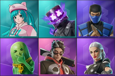 Neko Hatsune Miku, Ravemello, Sub-Zero (MK3), Big Dill, Bones, Cassidy Quinn