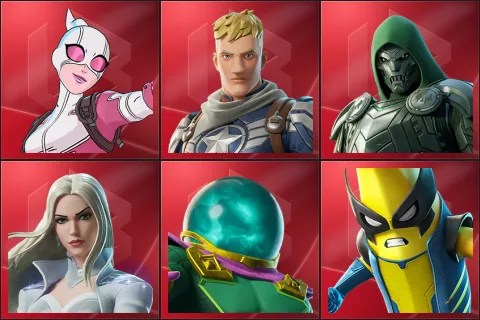 Gwenpool, Captain Jones, Doom, Emma Frost, Mysterio, Peelverine