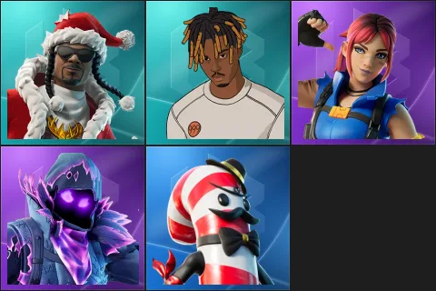 Santa Dogg, Slayer Juice WRLD, Explorer Emilie, Storm-Wild Raven, Mr. Dappermint