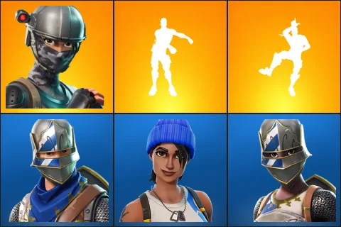 Elite Agent, Floss, Take The L, Blue Squire, Blue Team Leader, Royale Knight