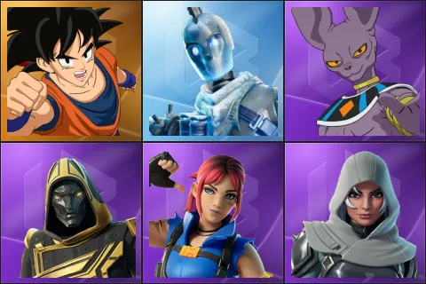 Son Goku, Glacial Dummy, Beerus, Blitz Knight, Explorer Emilie, Vanguard Zadie