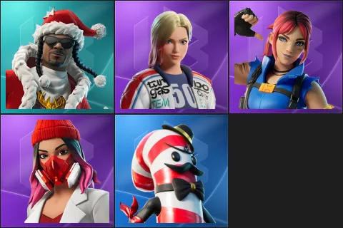 Santa Dogg, Dueling Dragons Jackie, Explorer Emilie, Yulejacket, Mr. Dappermint