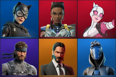 Catwoman Zero, Shuri, Gwenpool, Solid Snake, John Wick, Sultura