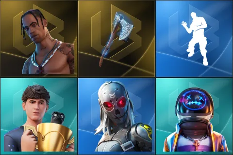 Travis Scott, Leviathan Axe, Laugh It Up, Bugha, Zadie, Astro Jack