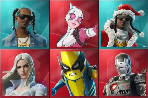 Snoop Dogg, Gwenpool, Santa Dogg, Emma Frost, Peelverine, War Machine