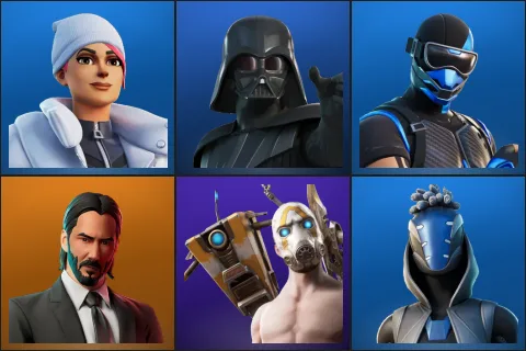 Blizzard Bomber, Darth Vader, Fixer, John Wick, Psycho Bandit, Sultura