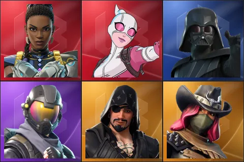 Shuri, Gwenpool, Darth Vader, Rogue Agent, Blackheart, Calamity