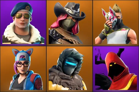 Royale Bomber, Calamity, Drift, Lynx, Zenith, Cloaked Shadow