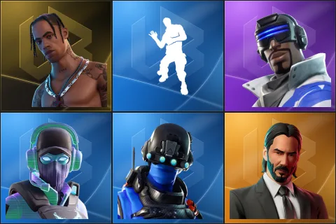 Travis Scott, Laugh It Up, Blue Striker, Breakpoint, Carbon Commando, John Wick