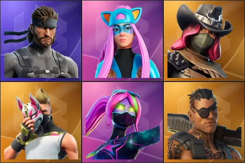 Solid Snake, Alli, Calamity, Drift, Galaxia, Joey