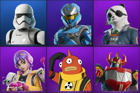 First Order Stormtrooper, UNSC Spartan, Agent Patch, Battle Gamer Mae, Blinky Fishstick, Dino Megazord