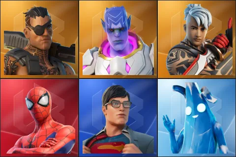 Joey, Kymera, Ronin, Spider-Man, Clark Kent, Polar Peely
