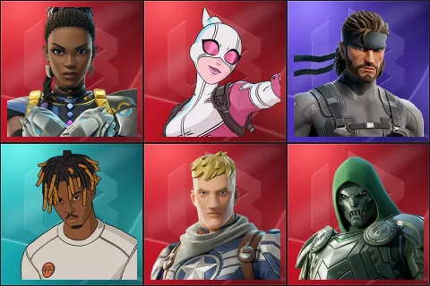 Shuri, Gwenpool, Solid Snake, Slayer Juice WRLD, Captain Jones, Doom