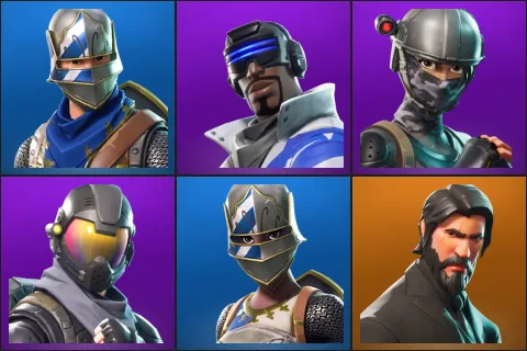Blue Squire, Blue Striker, Elite Agent, Rogue Agent, Royale Knight, The Reaper