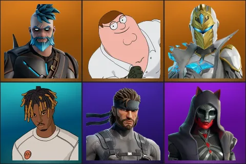 Omegarok, Peter Griffin, Spectra Knight, Slayer Juice WRLD, Solid Snake, Felina