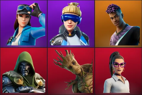 Cloud Striker, Neo Versa, Fade, Doctor Doom, Groot, Jennifer Walters