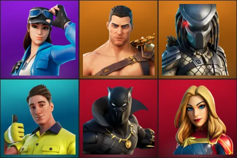 Cloud Striker, Menace, Predator, Lazarbeam, Black Panther, Captain Marvel