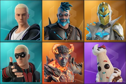 Slim Shady, Omegarok, Spectra Knight, Rap Boy, Heartbreak Ranger, Lil Split