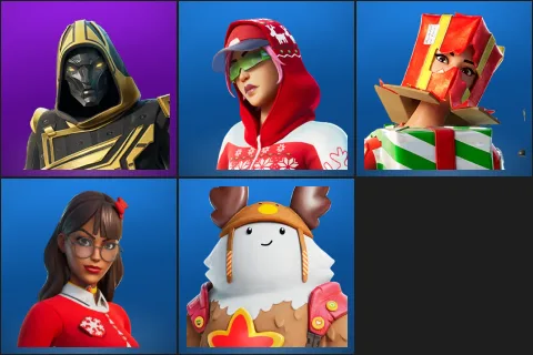 Blitz Knight, Arctic Adeline, Holiday Boxy, Krisabelle, Sled Ready Guff