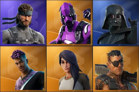 Solid Snake, Dark Vertex, Darth Vader, Fade, Gear Specialist Maya, Joey