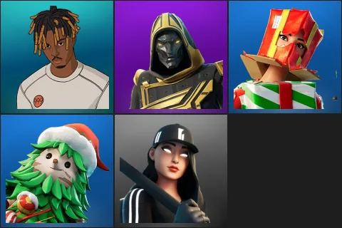 Slayer Juice WRLD, Blitz Knight, Holiday Boxy, Winterfest Bushranger, Ruby Shadows