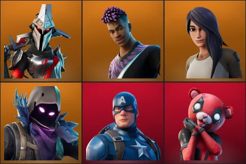 Eternal Knight, Fade, Gear Specialist Maya, Raven, Captain America, Cuddlepool