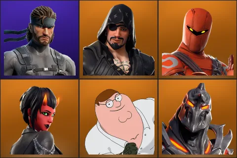 Solid Snake, Blackheart, Hybrid, Malice, Peter Griffin, Ruin