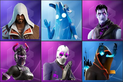 Ezio Auditore, Polar Peely, Dark Jonesy, Dark Red Knight, Dark Wild Card, Absenz